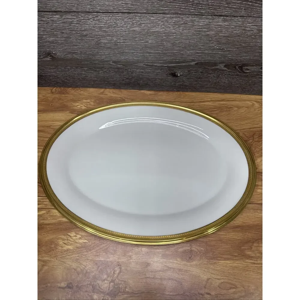 Lenox Aristocrat Gold Encrusted Oval Platter 16x12”